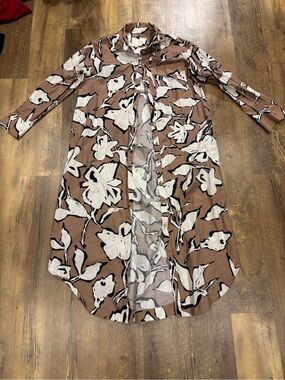 Maeve Anthropologie Soren Long-Sleeve Shirt Dress